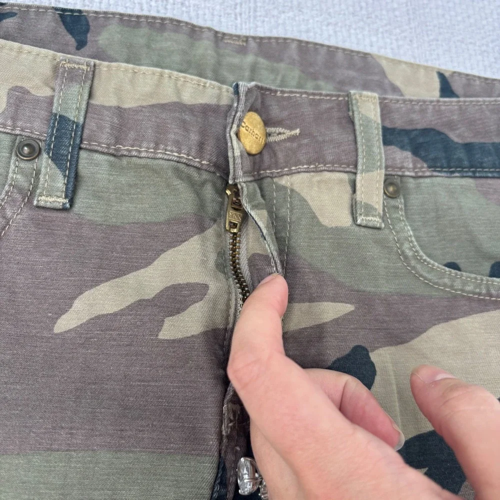 Women's 27 CARHARTT Y2K SS 2007 Camouflage Camo Revival Mini Skirt RARE